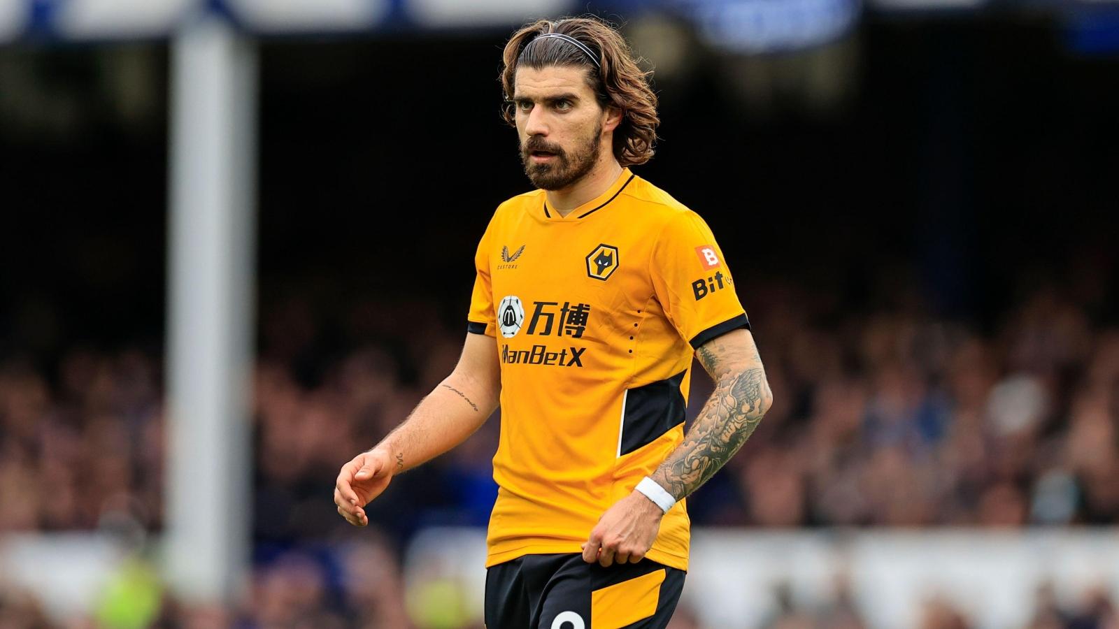 Ruben Neves during the Premier League match between Everton and Wolverhampton Wanderers at Goodison Park, Liverpool, March 2022.