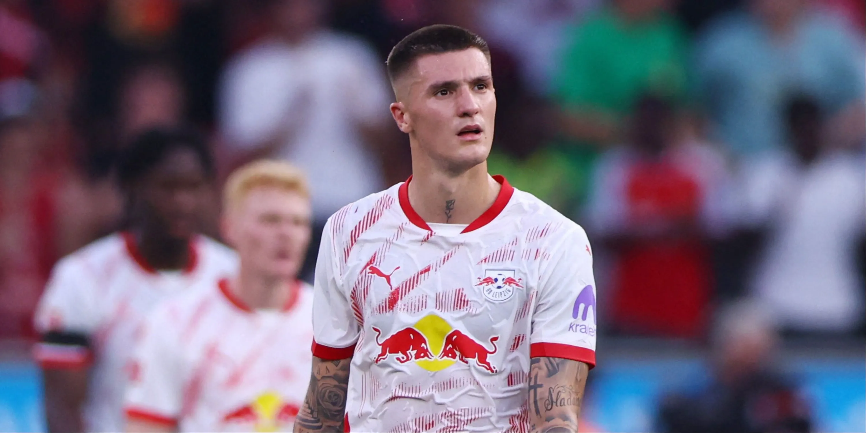 Benjamin Sesko, tiền đạo của RB Leipzig, thi đấu ở Bundesliga.