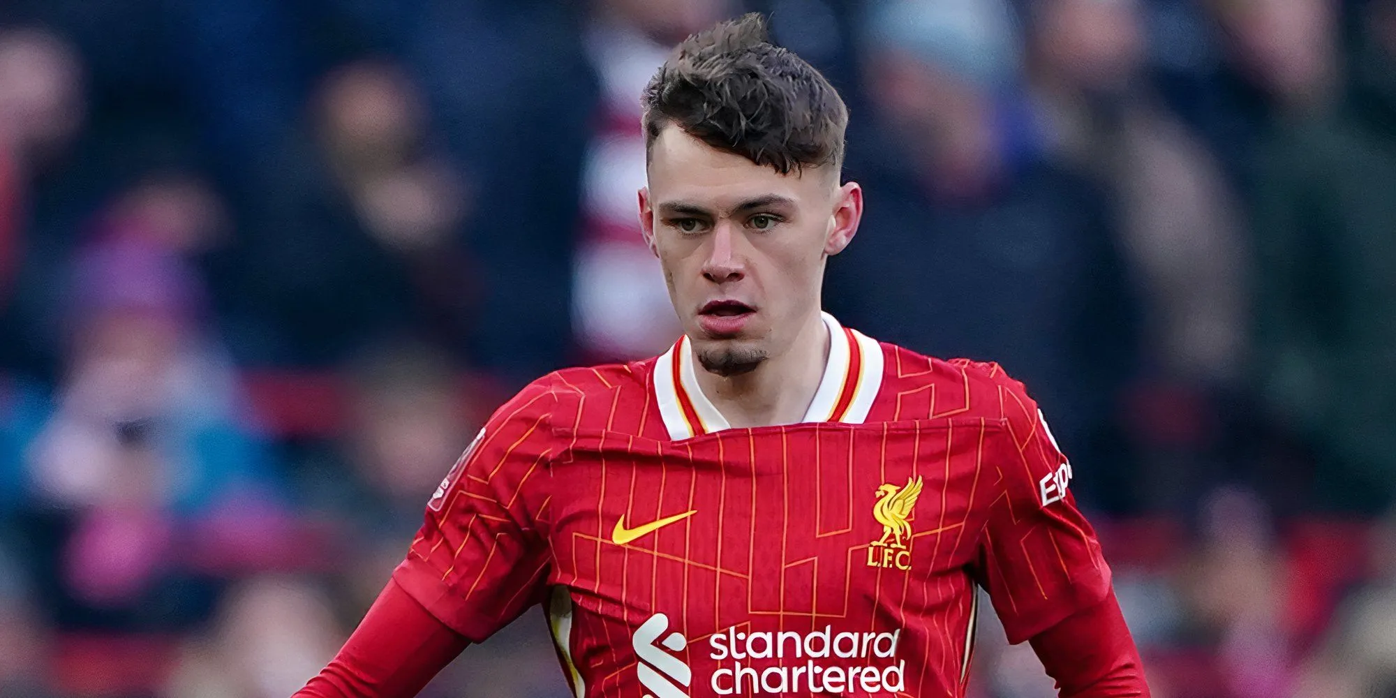 Hậu vệ phải Conor Bradley của Liverpool trong trận gặp West Ham