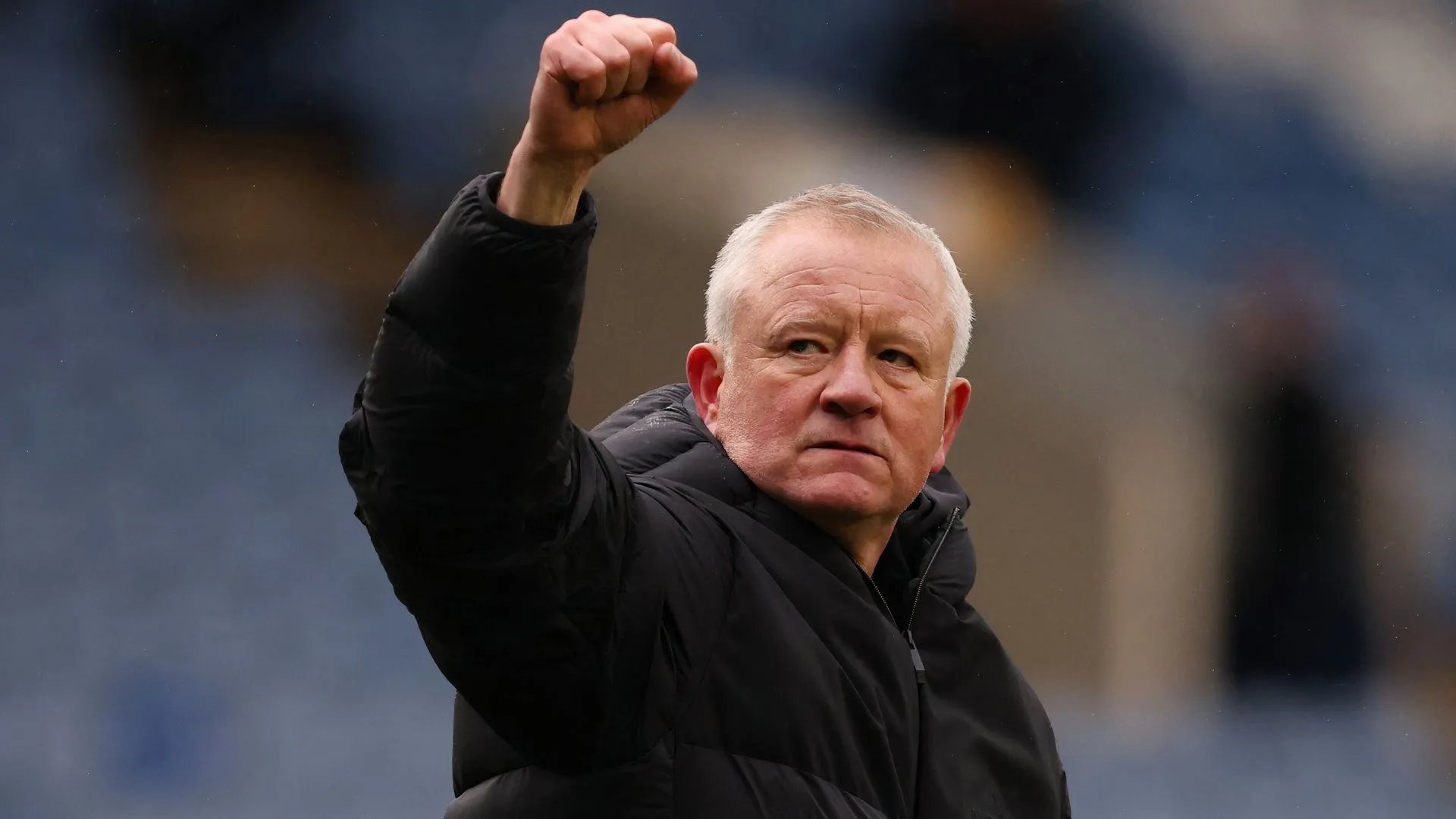HLV Chris Wilder ăn mừng chiến thắng cùng Sheffield United