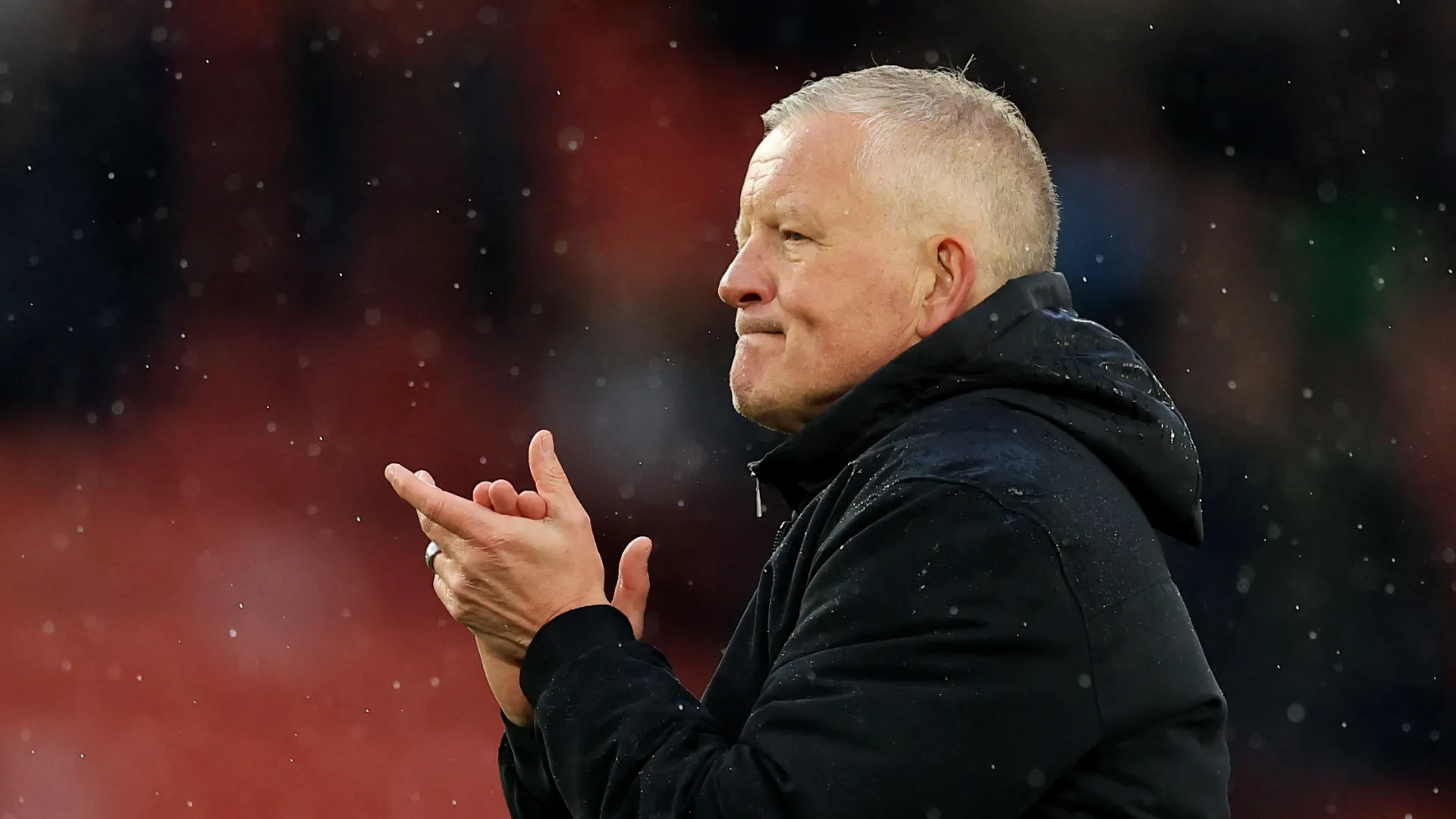 Huấn luyện viên Chris Wilder của Sheffield United trong một buổi họp báo