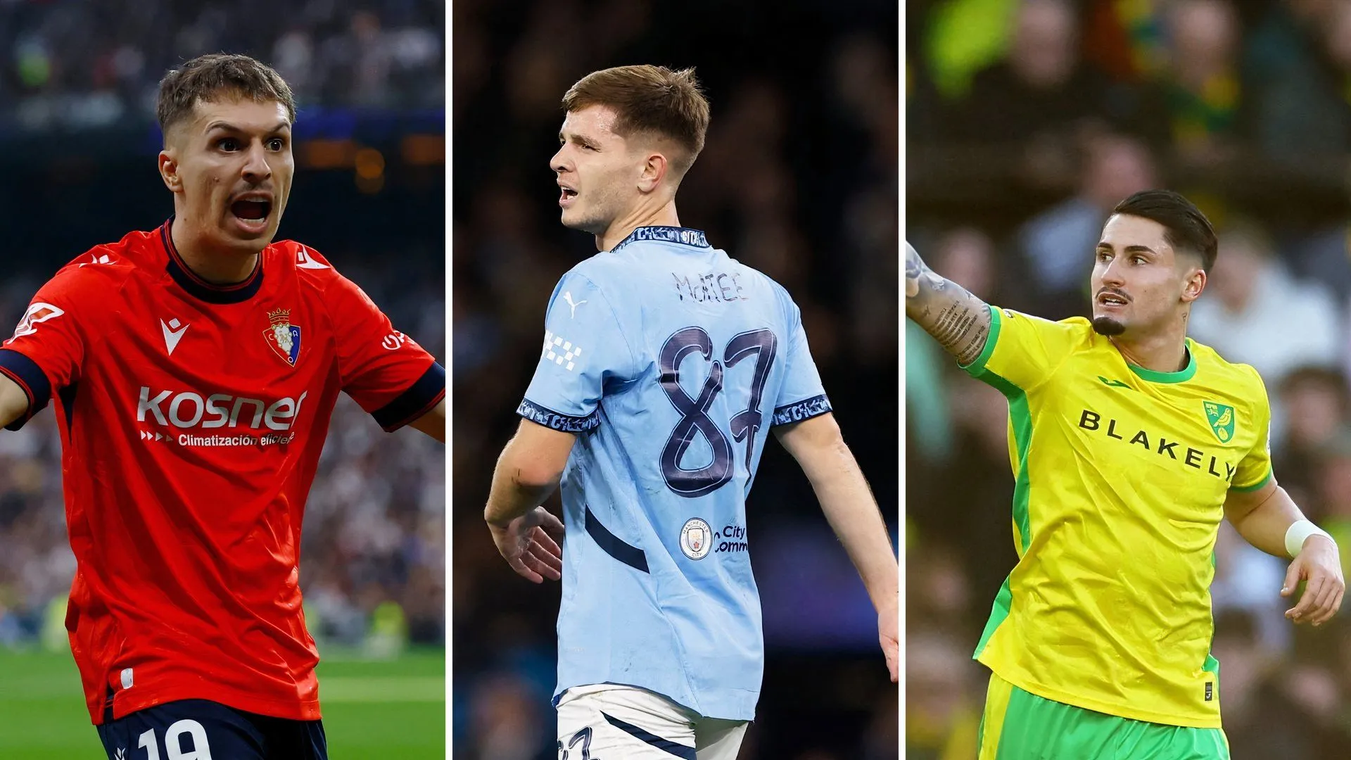 James McAtee x Borja Sainz x Bryan Zaragoza - Manchester City x Norwich City x Osasuna