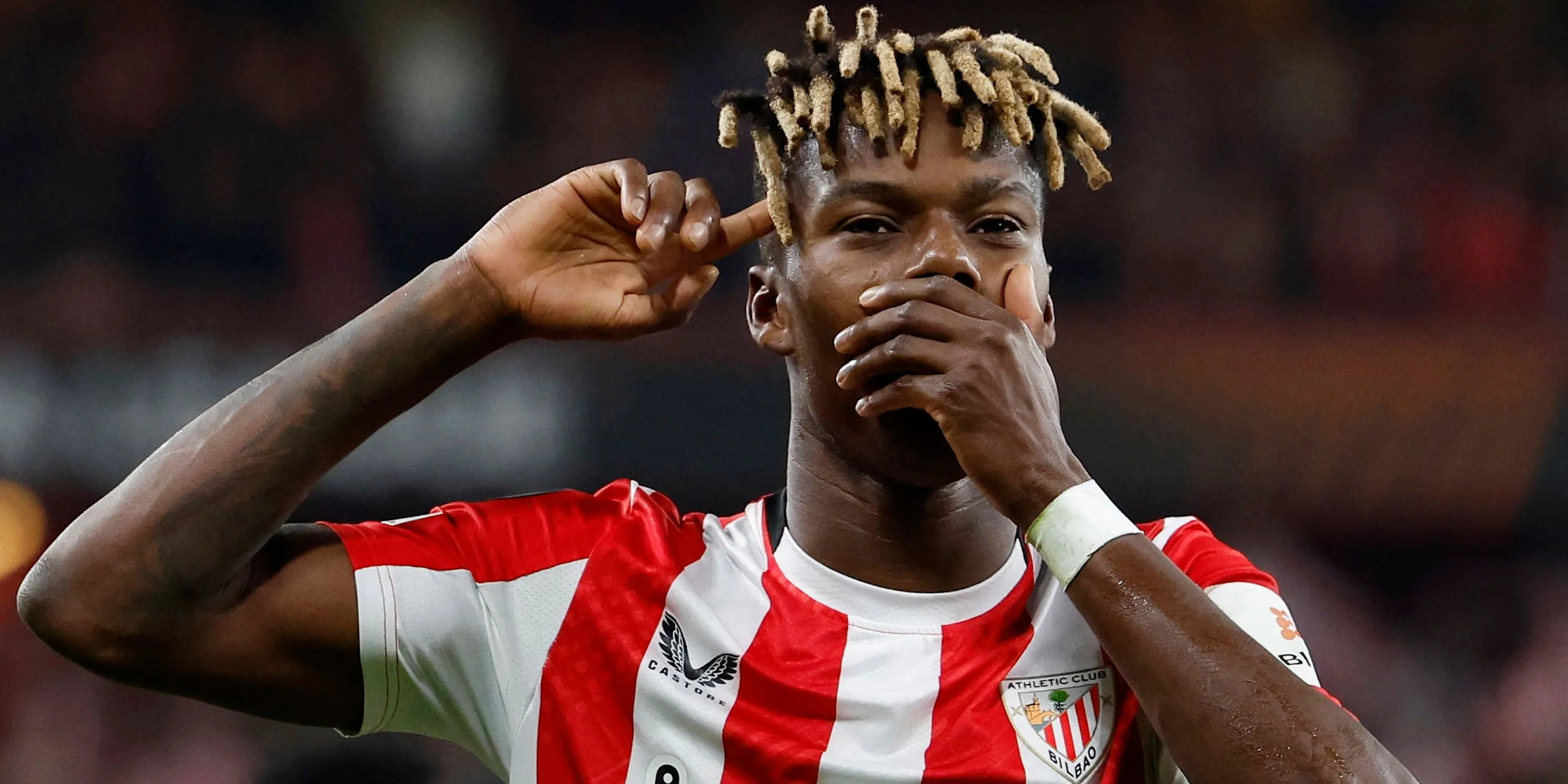 Nico Williams ăn mừng bàn thắng cho Athletic Bilbao