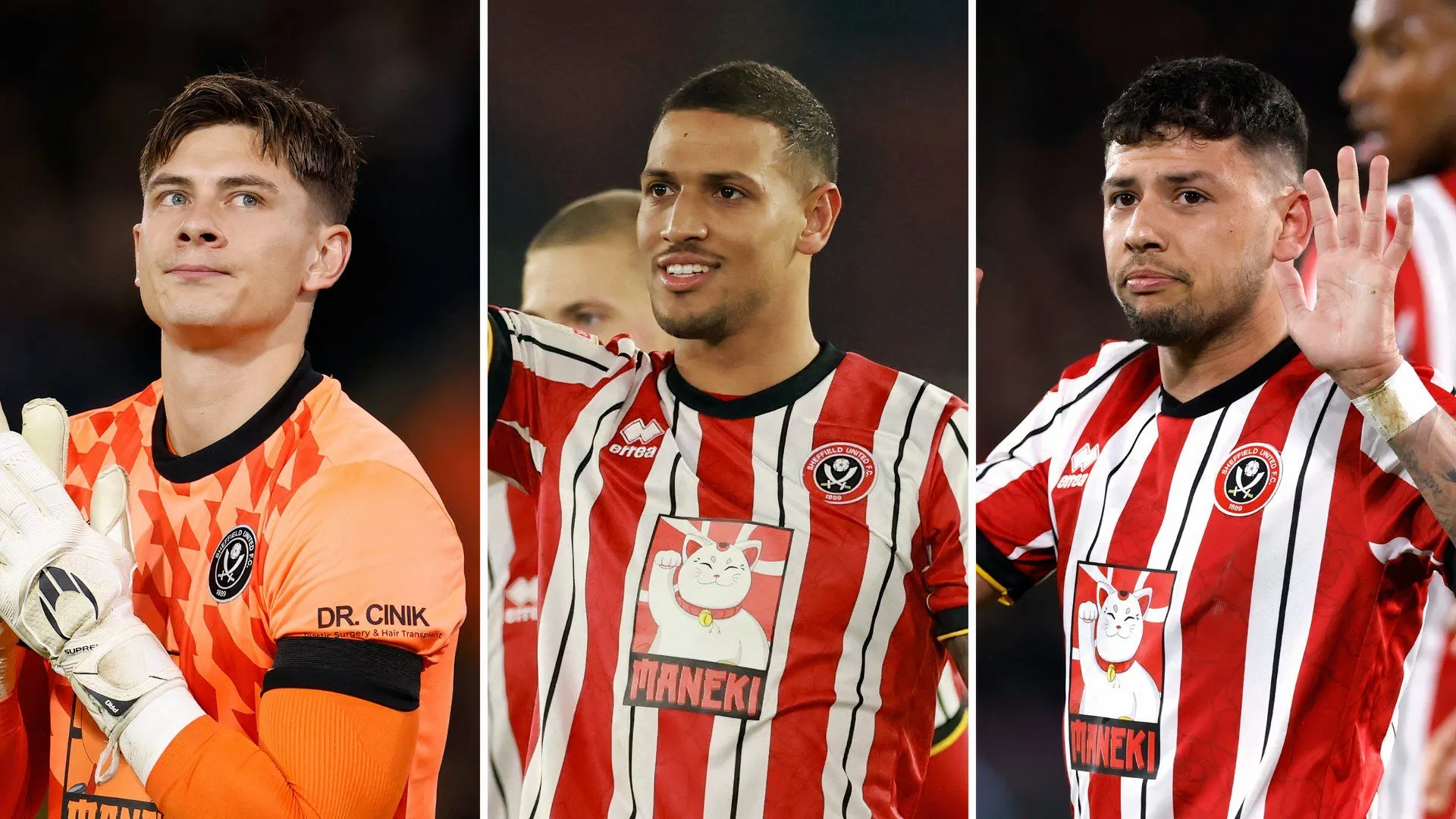 Vini Souza, Gus Hamer và Michael Cooper - những trụ cột của Sheffield United có thể ra đi nếu đội bóng không thăng hạng Premier League