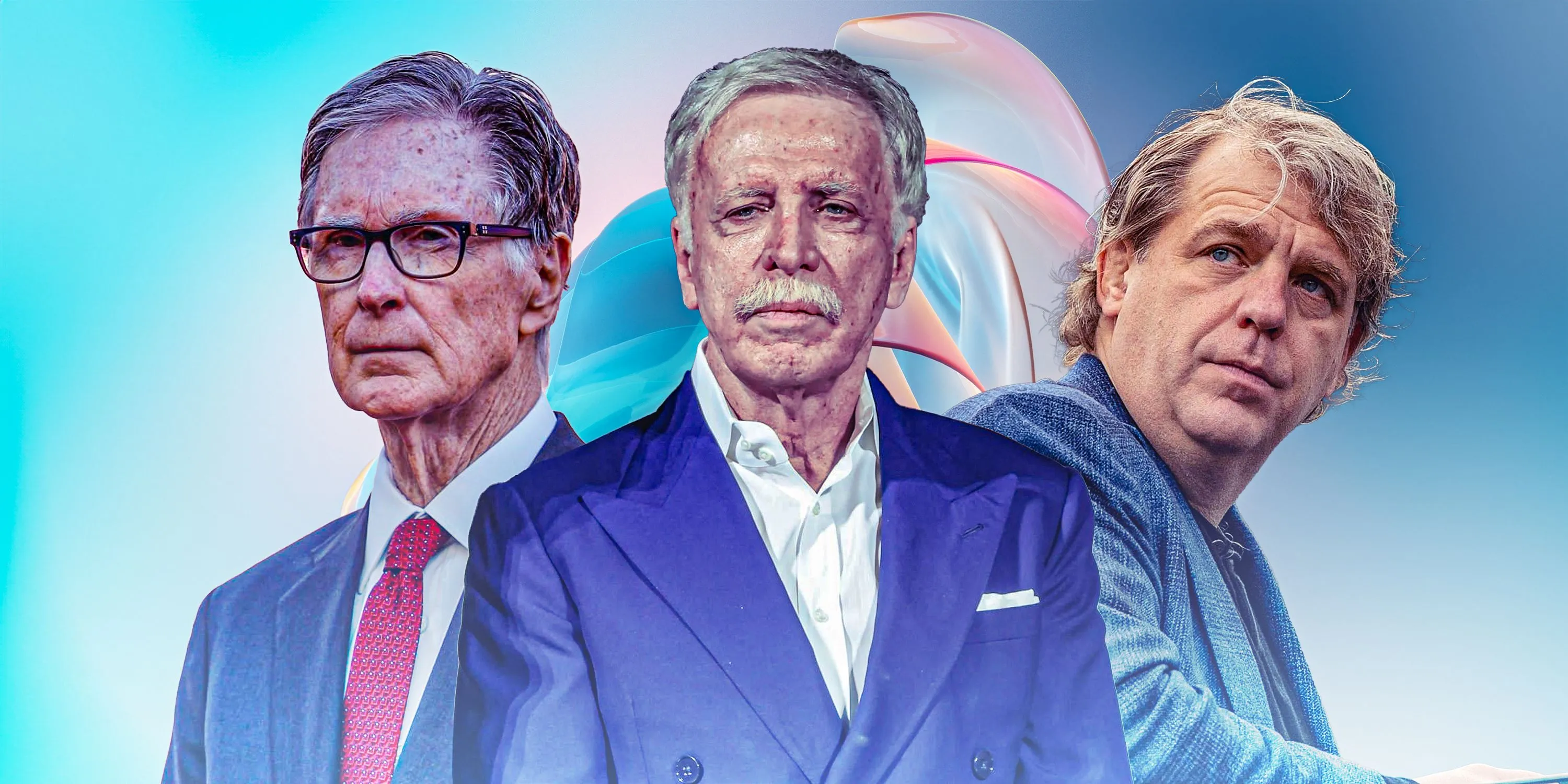 Các ông chủ CLB Premier League Todd Boehly (Chelsea), John W Henry (Liverpool) và Stan Kroenke (Arsenal)