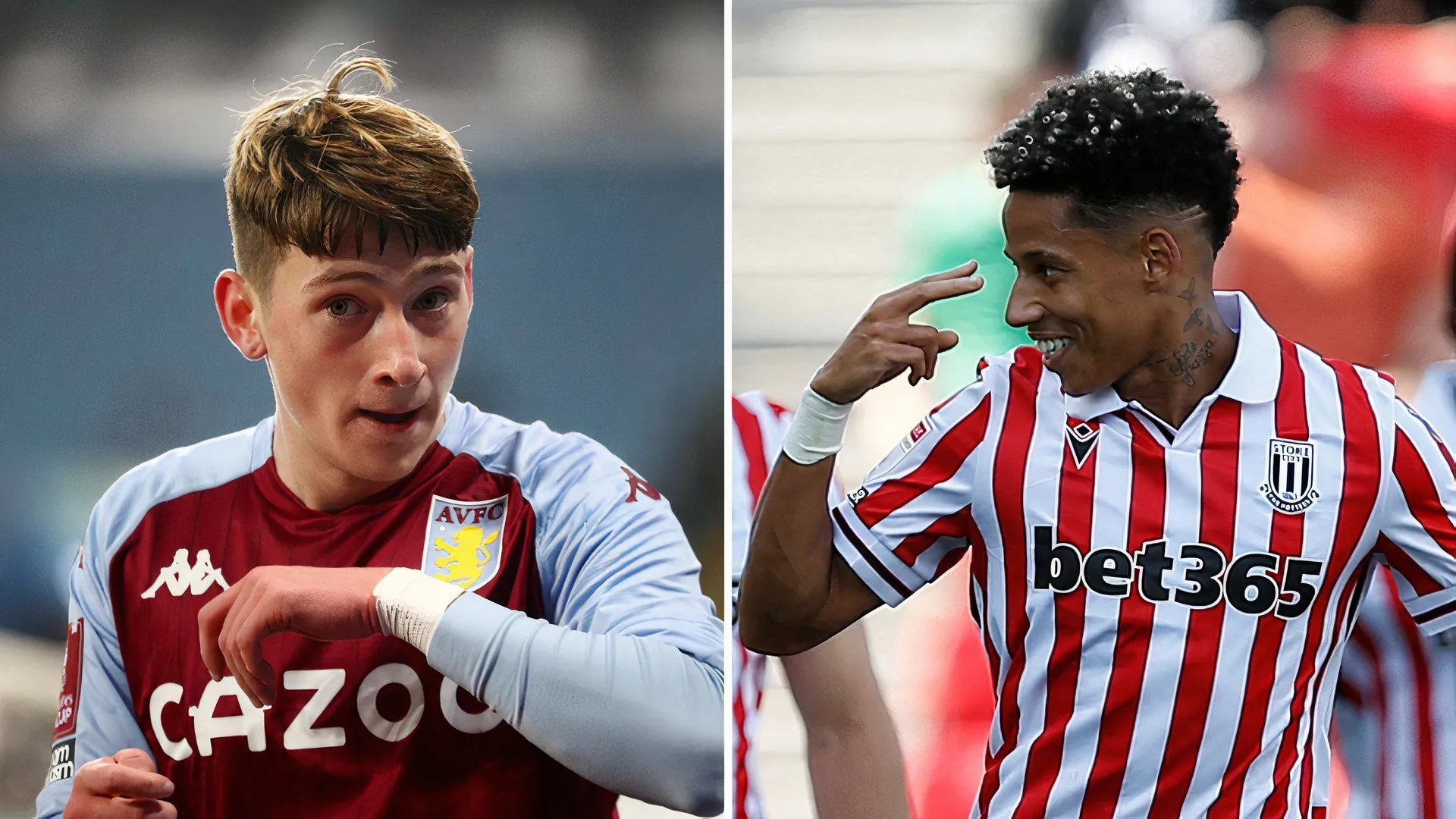Louie Barry và Andre Vidigal, hai cầu thủ liên quan đến tin đồn chuyển nhượng của Stoke City