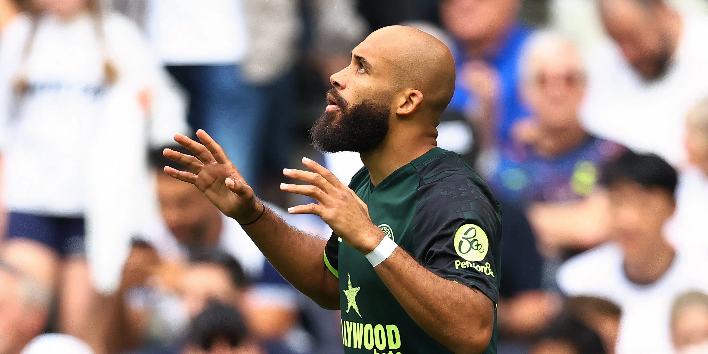 Tiền đạo Bryan Mbeumo trong màu áo Brentford, mục tiêu chuyển nhượng của Manchester United