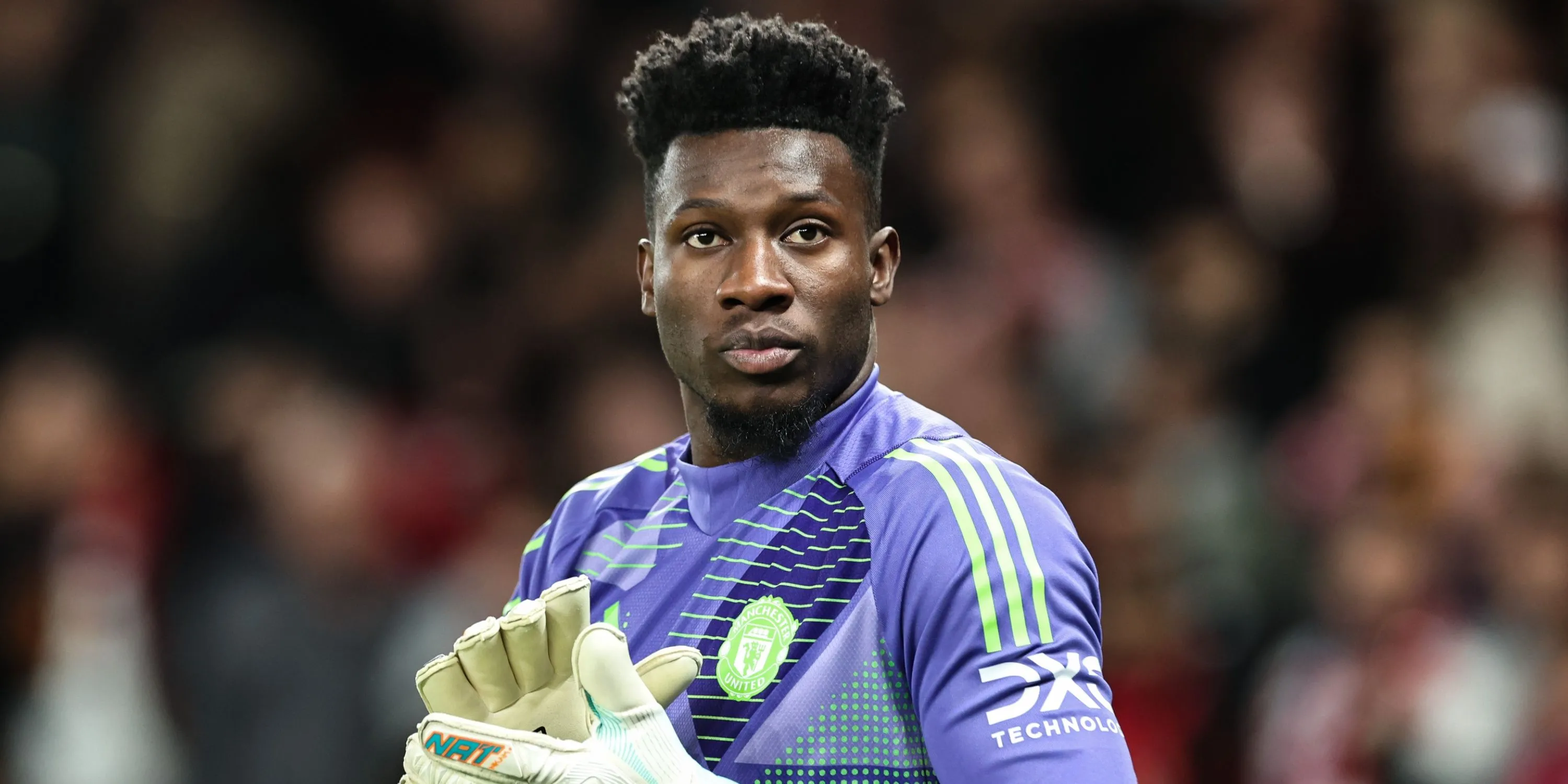 Andre Onana trong màu áo Manchester United thi đấu giao hữu với Lyon
