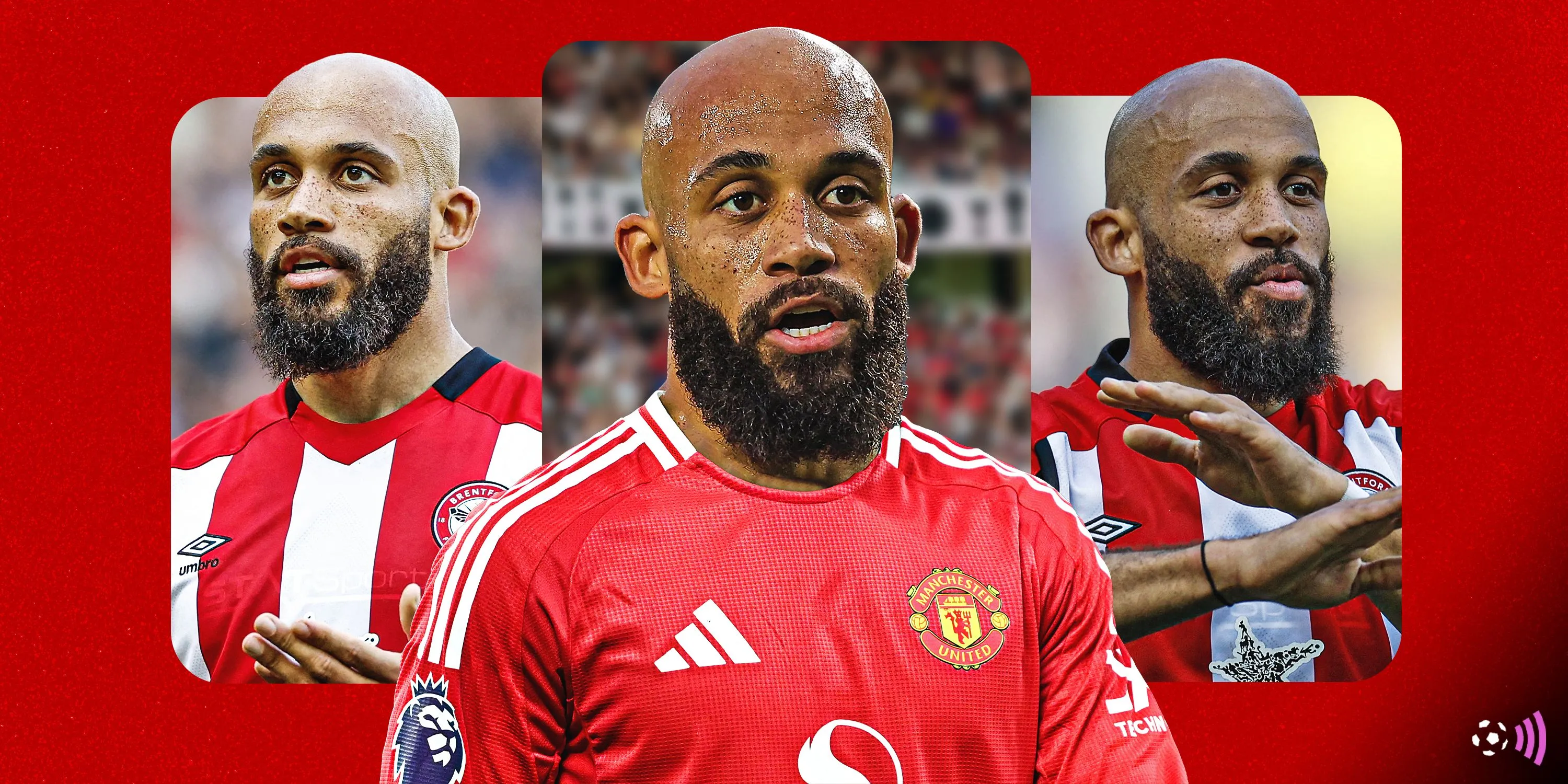 Bryan Mbeumo, mục tiêu chuyển nhượng hàng đầu của Manchester United, trong màu áo Brentford