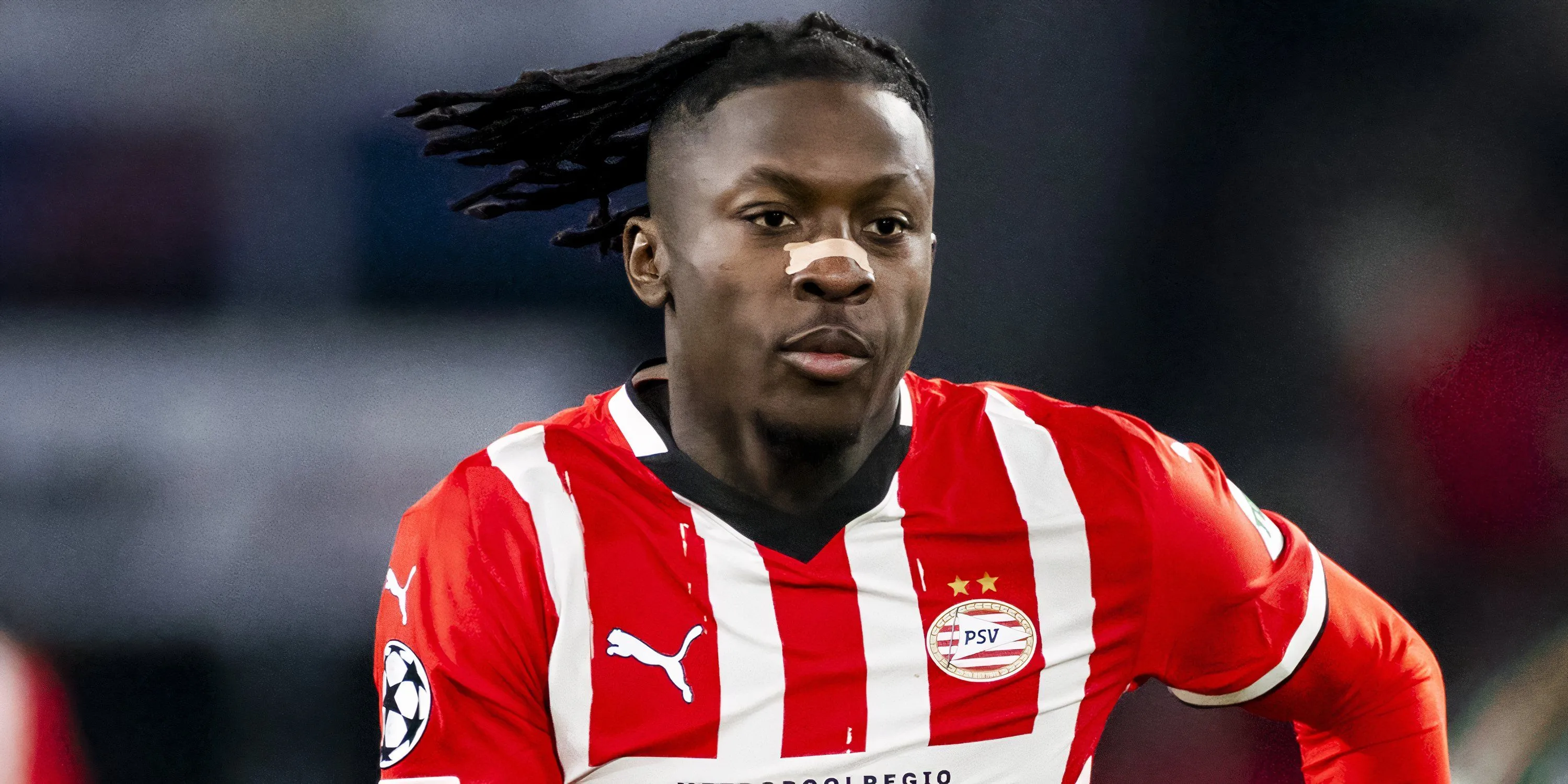 Cầu thủ chạy cánh Johan Bakayoko trong màu áo PSV Eindhoven