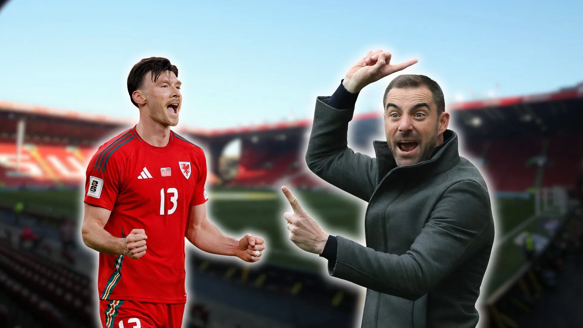Kieffer Moore và HLV Ruben Selles của Sheffield United, người có thể quyết định tương lai của tiền đạo này.