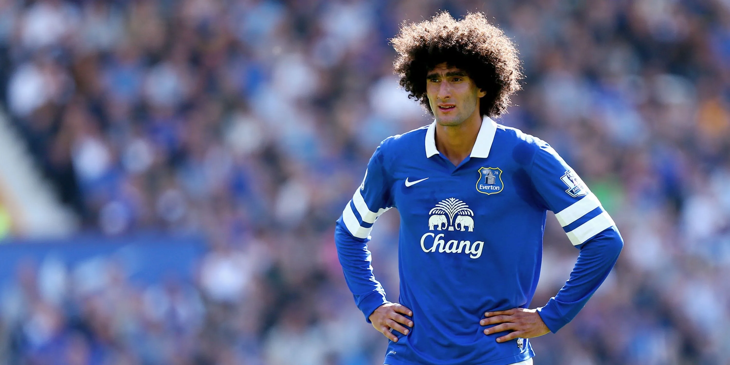 Marouane Fellaini trong màu áo Everton dưới thời David Moyes