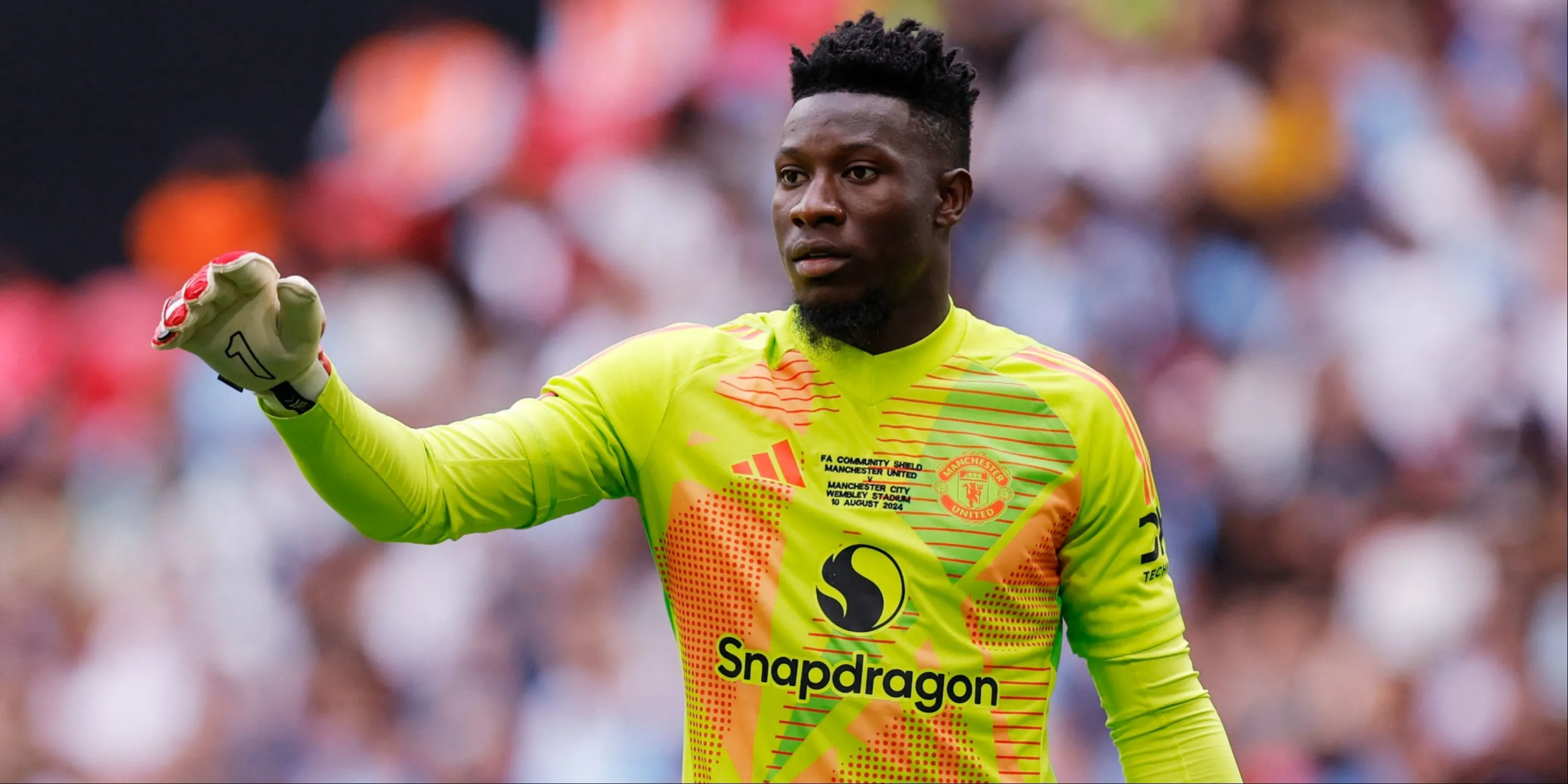 Thủ môn Andre Onana của Manchester United trong một trận đấu.