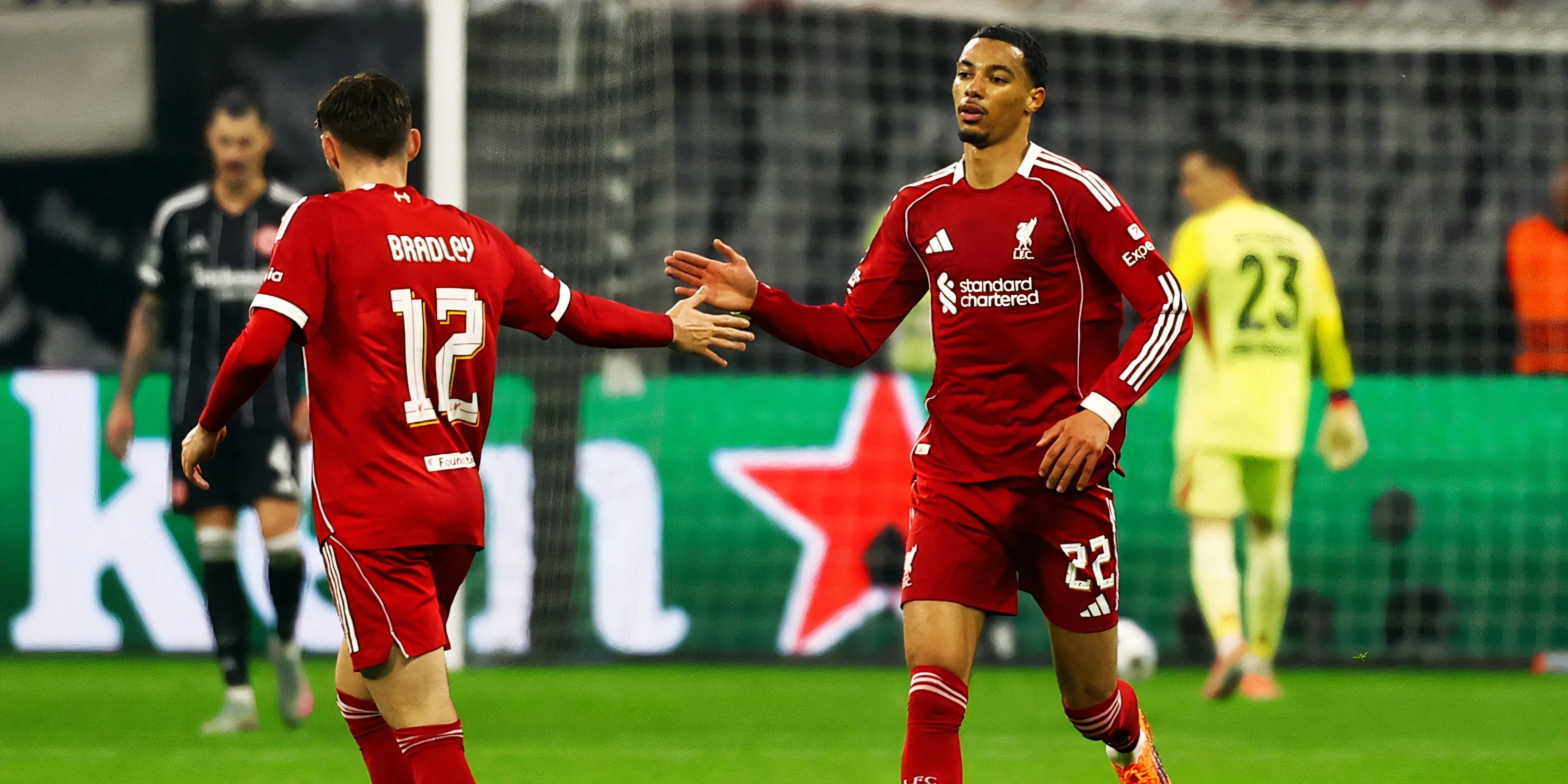 Hugo Ekitike ăn mừng bàn thắng trong chiến thắng 5-1 của Liverpool trước Frankfurt